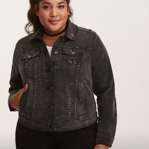 Torrid distressed denim jacket
